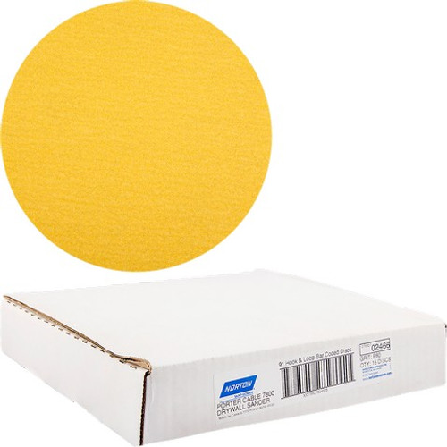 Norton 02466 9" P80 WallSand Hook & Loop Bulk - UPC Paper Disc (15/pk)