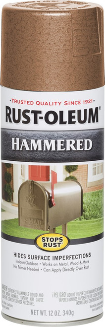 Rust-Oleum 210849 12oz Copper Stops Rust Hammered Metal Finish Spray Paint