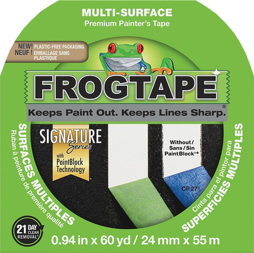 Shurtape 106097 24mm x 55m (0.94" x 60yd) Green Frogtape Multi-Surface Painter's Tape