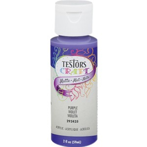 2 Oz Rust-Oleum 292425A Matte Purple Testors Acrylic Craft Paint