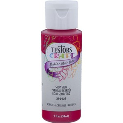 Testors Craft 292429A 2 Oz. Stop Sign Matte Acrylic Paint