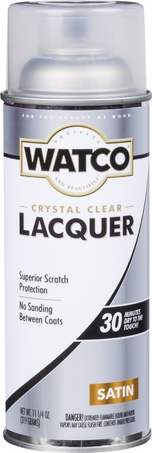 Watco 63281 11.25oz Satin Clear Lacquer Wood Finish Spray Paint