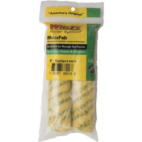 Whizz 88016 6" Whizzfab Polyamide Fabric 1/2" Nap Mini Roller 2Pk
