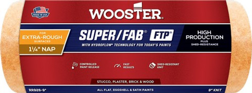 Wooster RR926 9" x 1-1/4" Nap Super/Fab FTP Roller Cover