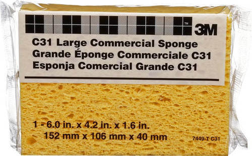 3M 7449-T C31 6" x 4.25" x 1.625" Commercial Size Sponge