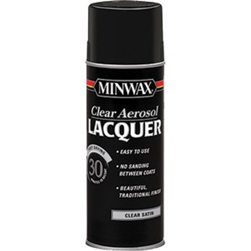 Minwax 15210 12oz Satin Clear Brushing Lacquer Aerosol