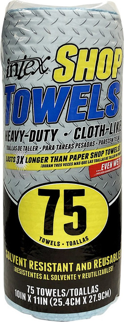 Intex NW-00374-75 Blue Cloth-Like Shop Towels 75ct