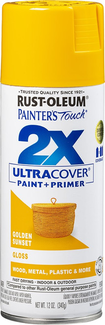 Rust-Oleum 334054 12oz Gloss Golden Sunset 2X Ultra Cover Painters Touch Spray Paint