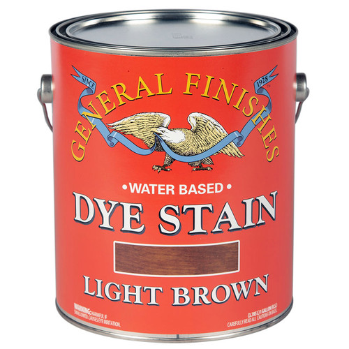 1 Gal General Finishes DGL Light Brown Dye Stain Water-Based Wood Stain