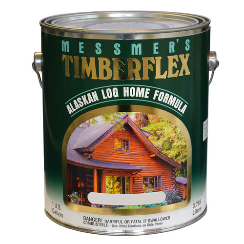 1 Gal Messmer's TF-500SA Clear Timberflex Alaskan Log Home Formula, Oil-Based Exterior Wood Finish, Satin
