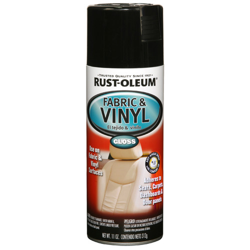 11 Oz Rust-Oleum 248918 Black Automotive Fabric & Vinyl Spray, Gloss