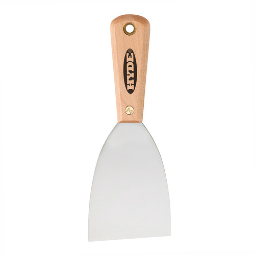 3" Hyde 07360 Hyde Hardwood Handle Flexible Joint Knife, Carbon Steel Blade