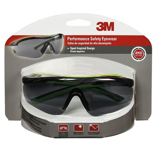 3M 47101-WZ4 Gray Tint Lens Tekk Protection Performance Safety Eyewear, Impact-Resistant, Anti-Fog Lens