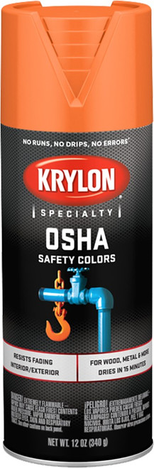 Krylon K02410777 12oz OSHA Safety Orange Spray Paint