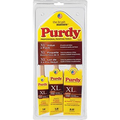 Purdy 140853100 3pc Nylon/Polyester Med Stiff XL Brush Value Pack