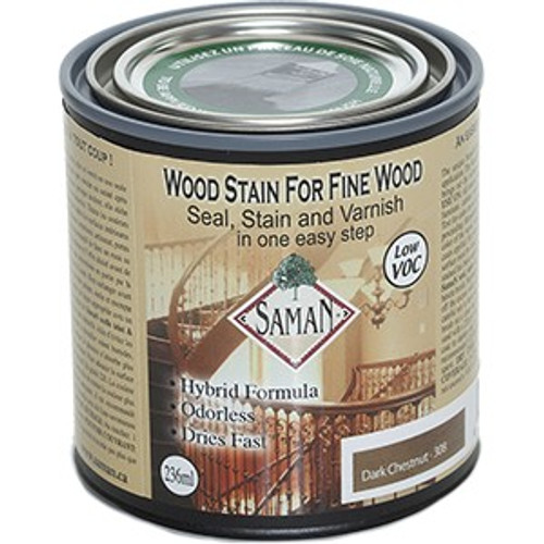 Saman SAM-308-8 236ml(8 oz.) Dark Chestnut Seal Stain And Varnish