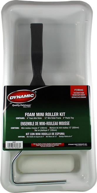 Dynamic 05307 4" (100mm) Foam Mini Roller Tray Kit