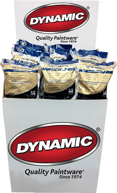 Dynamic 210238 8oz Bag New White Rag Dump Bin 120Pk