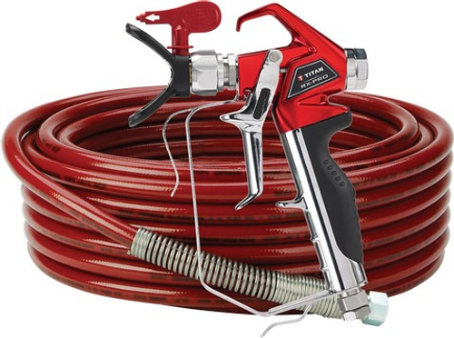 Titan 538022 RX-PRO Airless Paint Spray Gun Hose Whip & Tip Kit (Contains Gun w/2 & 4-Finger Grips, 50' x 1/4" Hose, 3' Whip Hose & TR1 517 Tip)
