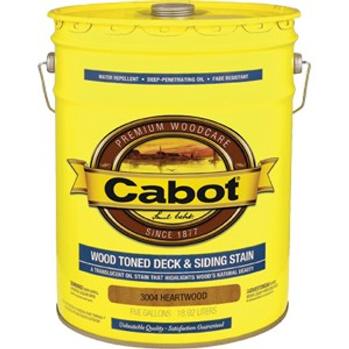 Cabot 3004 5gal Heartwood Wood-Toned Deck & Siding Stain