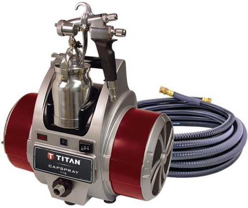 Titan 0524034 Capspray 115 HVLP 6 Stage Sprayer w/Maxum Elite Gun plus 30' Hose w/5' Whip Hose & Gravity Cup