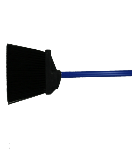 Lobby Broom - 5" Trim Black - Head And 4' Blue Handle