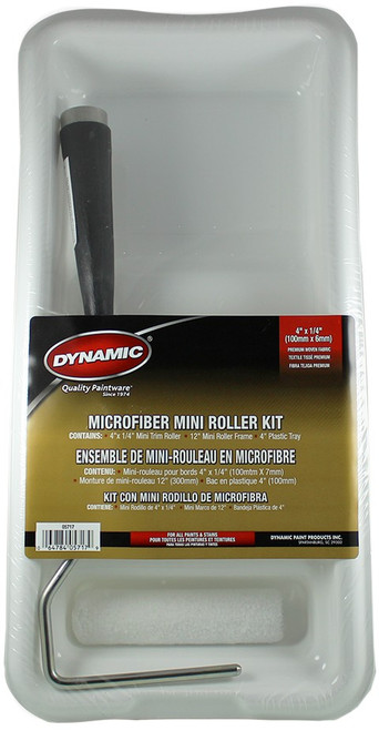 Dynamic 05717 4" x 1/4" (100mm x 6mm) Microfibre Mini Roller Kit