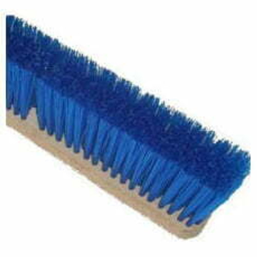 Blue Polypropylene Garage Brush â€“ Wood Block