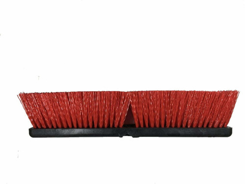 Red Polypropylene Garage Brush â€“ Black Plastic Block