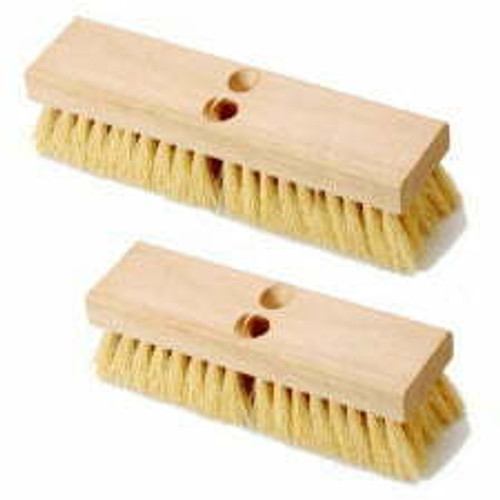 Cream Plastic Bristle Deck Scrub Brush