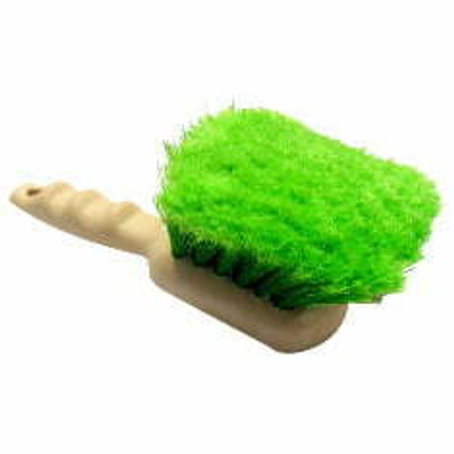 Med Stiff Green Flagged Plastic- Vehicle Utility Brush â€“ Handle (Copy)