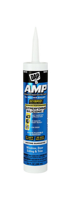 DAP 00760 9oz White AMP All Weather Window Door Sealant - 12ct. Case