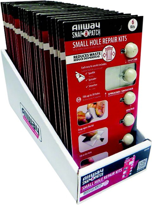 Allway SNP6-DSP Small Hole Repair Kit Counter Display (24pk)