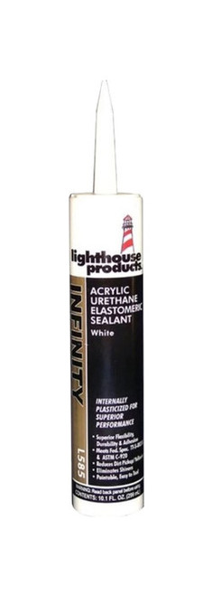 Lighthouse L585-1 1.3 oz. White Infinity Acrylic Urethane Sealant (2737279) - 12ct. Case