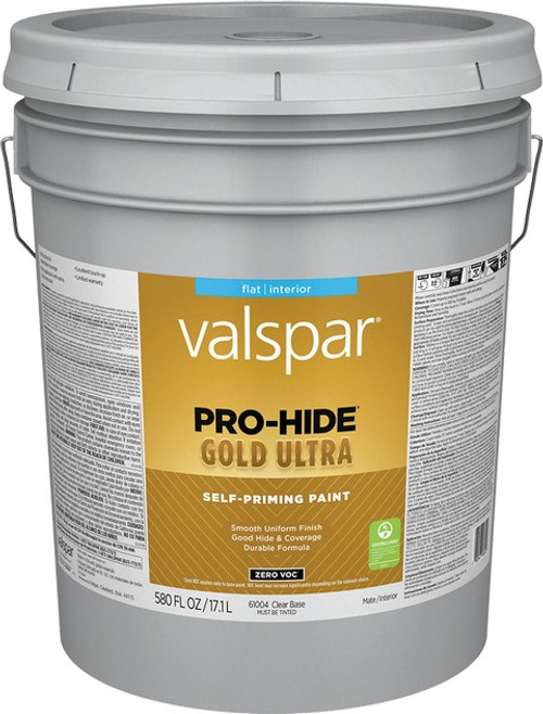 Valspar 61004.008 5gal Flat Finish Clear Base Pro-Hide Gold Ultra Interior Paint