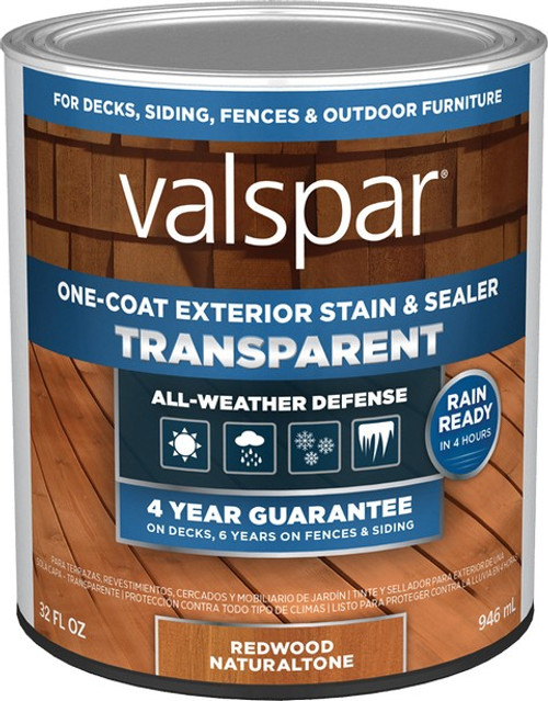 Valspar VL1288-14 qt Red Naturaltone One-Coat Transparent Stain Sealer - 4ct. Case