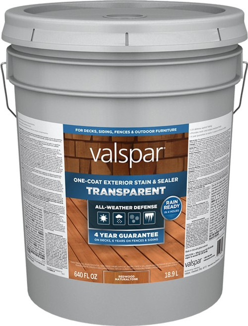 Valspar VL1028082-20 5gal Red Naturaltone One-Coat Transparent Stain & Sealer