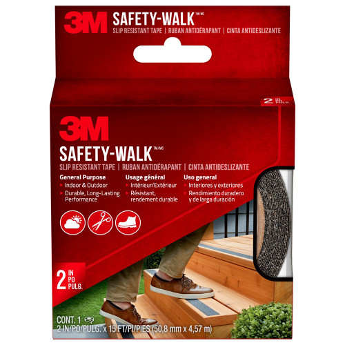 2" x 15' 3M 610B-R2X180 Black Safety-Walk Anti-Slip Step and Ladder Tread Tape