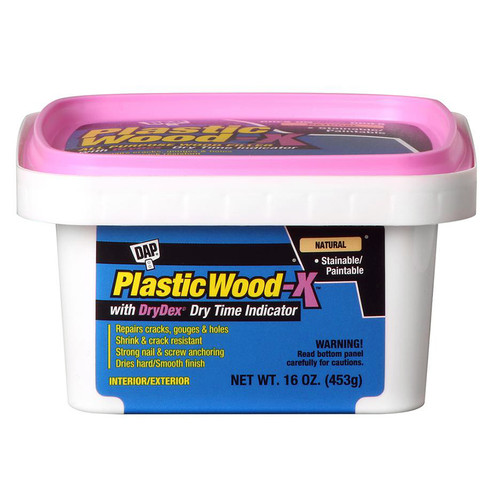 Pint Dap 00542 Natural Plastic Wood-X Stainable Wood Filler with DryDex Dry Time Indicator - 8ct. Case