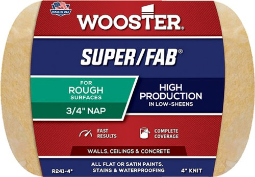 Wooster R241 4" Super/Fab 3/4" Nap Roller Cover