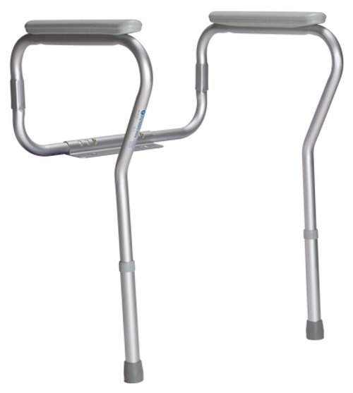 Toilet Safety Rail - Adjustable Height, Silver, 1pc/box