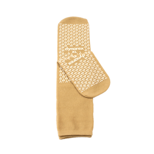 Double Sided Slipper Socks, XL, Beige, 48/Cs