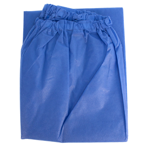 Disposable Scrub Pants, Elastic Waist, 2X-Large, Light Blue, 30/cs