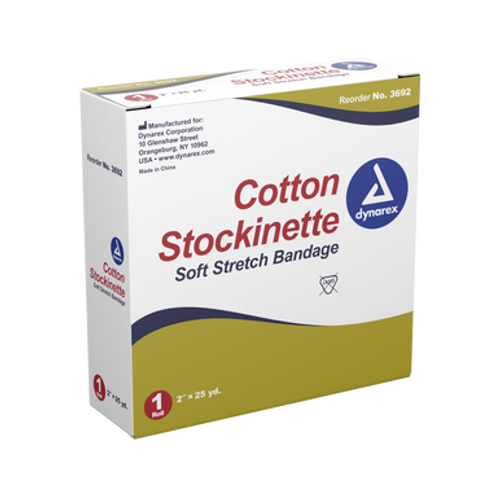 Cotton Stockinette, 2" x 25 yds, 4 Rolls/Cs