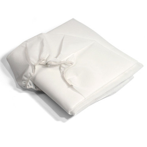 Non-Woven Fitted Cot Sheet, 33" x 89" White w/elastic, 50/cs