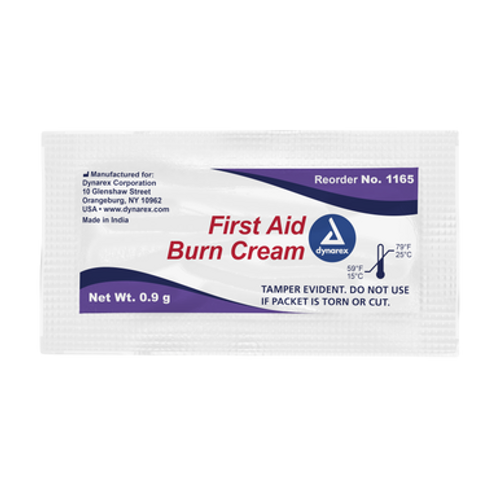 First Aid Burn Cream, 0.9g foil packet, 12/144/cs