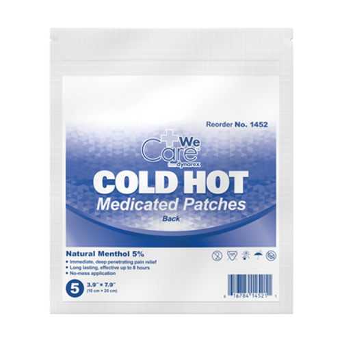 Cold/Hot Medicated Patches, Back - 10 x 20cm, 5pc/bag, 1bg/box, 36bx/cs