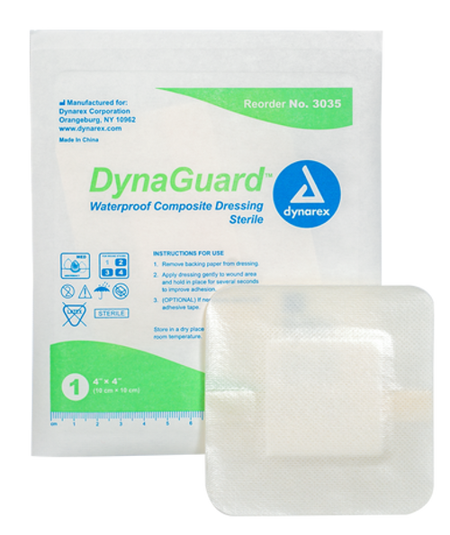 DynaGuard - Waterproof Composite Dressing, 4" x 4", 12/10/Cs