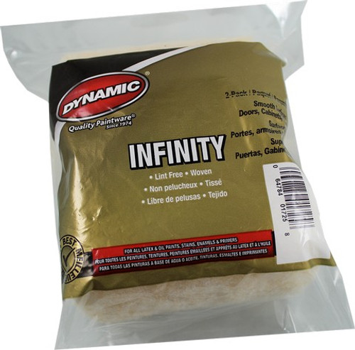 Dynamic 01725 3" (75mm) Infinity Lint Free 1/4" (6mm) Nap Roller Cover 2Pk