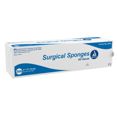 Surgical Gauze Sponge, 2"x 2" 12 Ply, 40/200/Cs (8M)